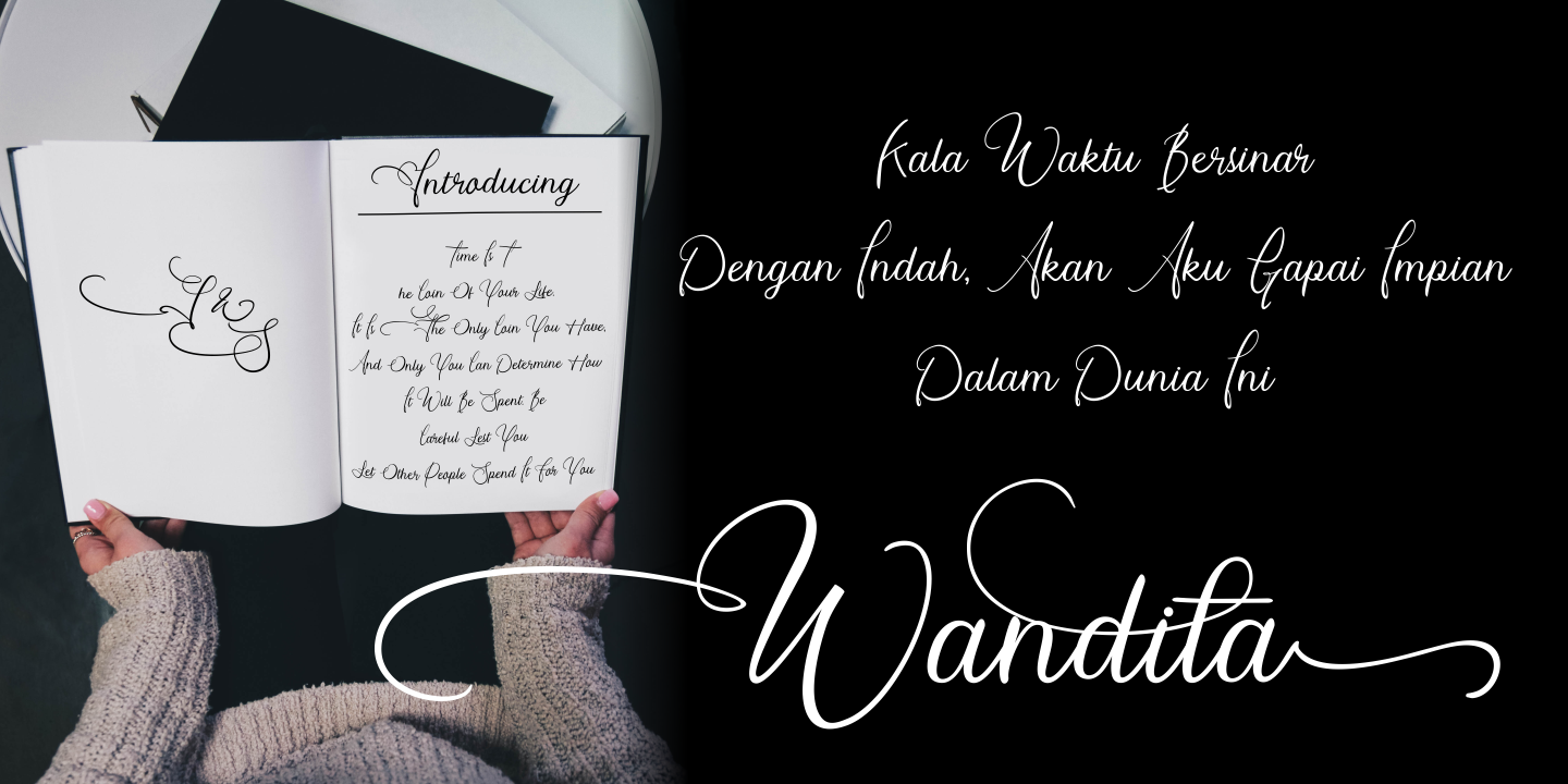 Wandita signature Font preview